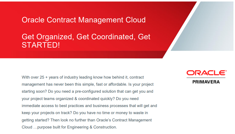 Oracle Contract Manager