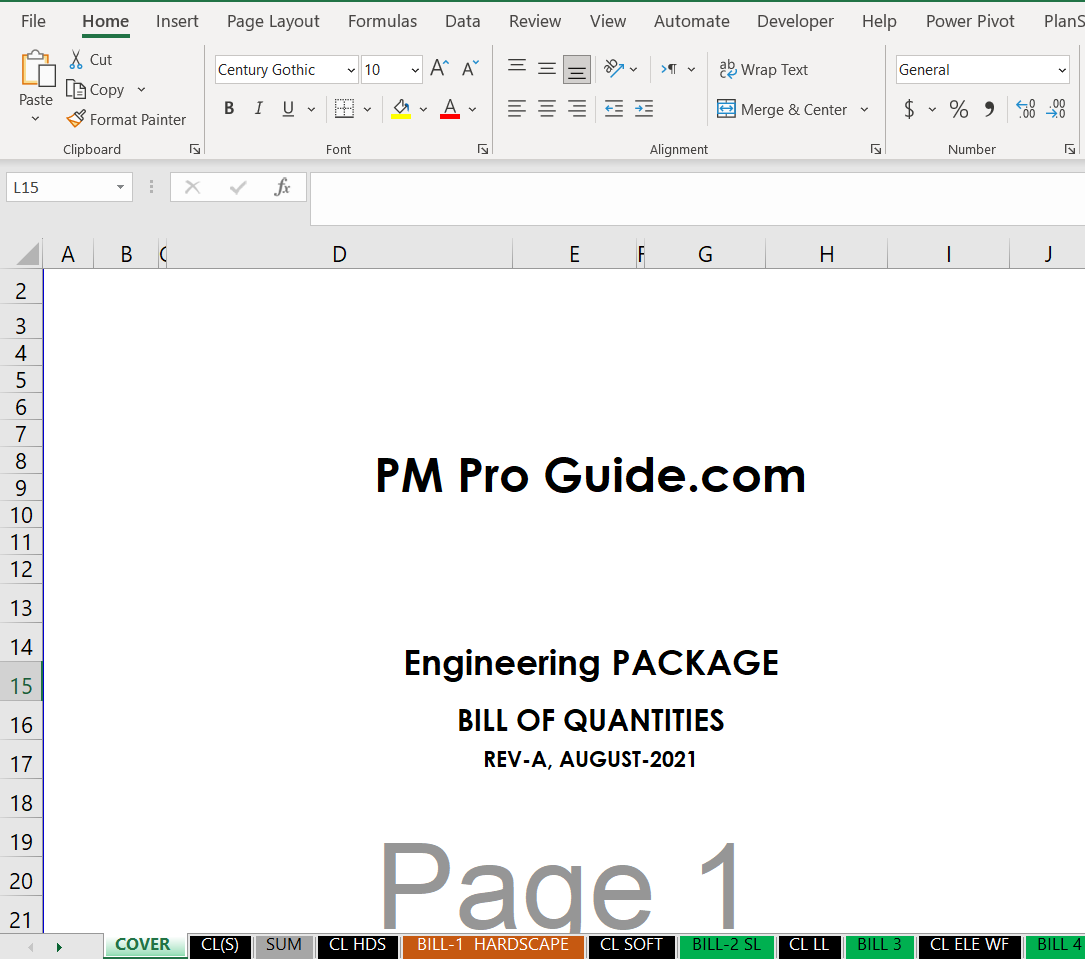 BOQ Excel Free Download