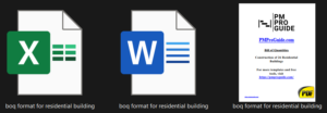 boq format for residential building pdf excel word